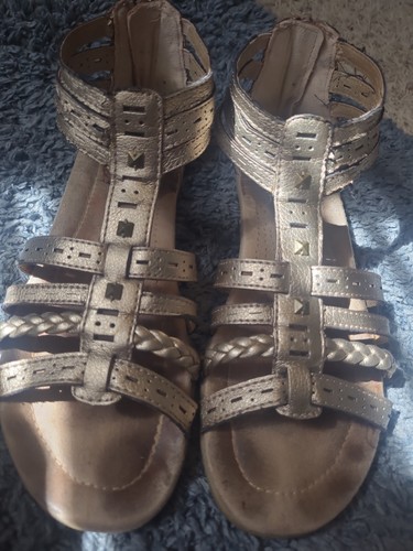 Womens size gold sandles by - womens,